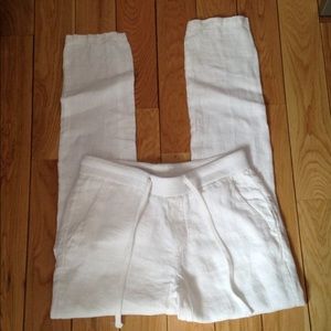 James Perse white linen pants NWOT